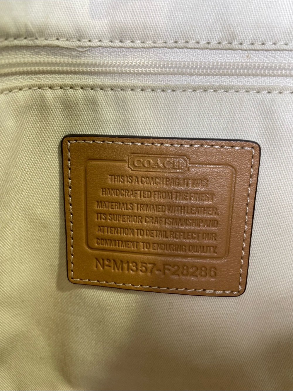 Coach Hadley Twill Large Duffel Tote in Sunflower Yellow - Picture 7 of 14